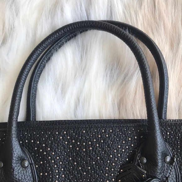 Coach Black Tatum Studded Tall Tote EUC - Picture 9 of 12